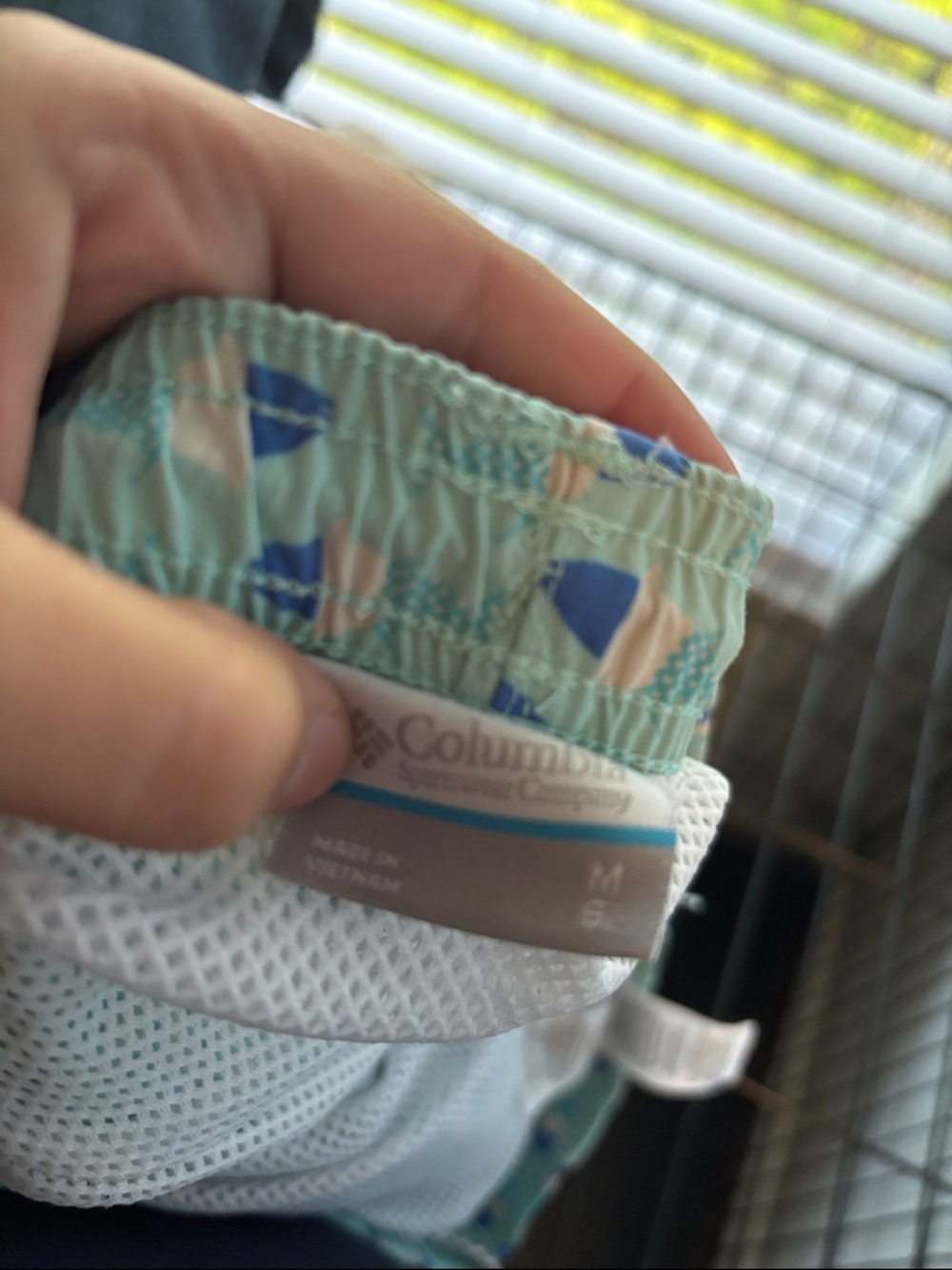 Columbia Light Blue Geometric Swim Trunks - Picture 2 of 2